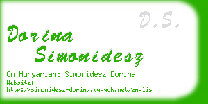 dorina simonidesz business card